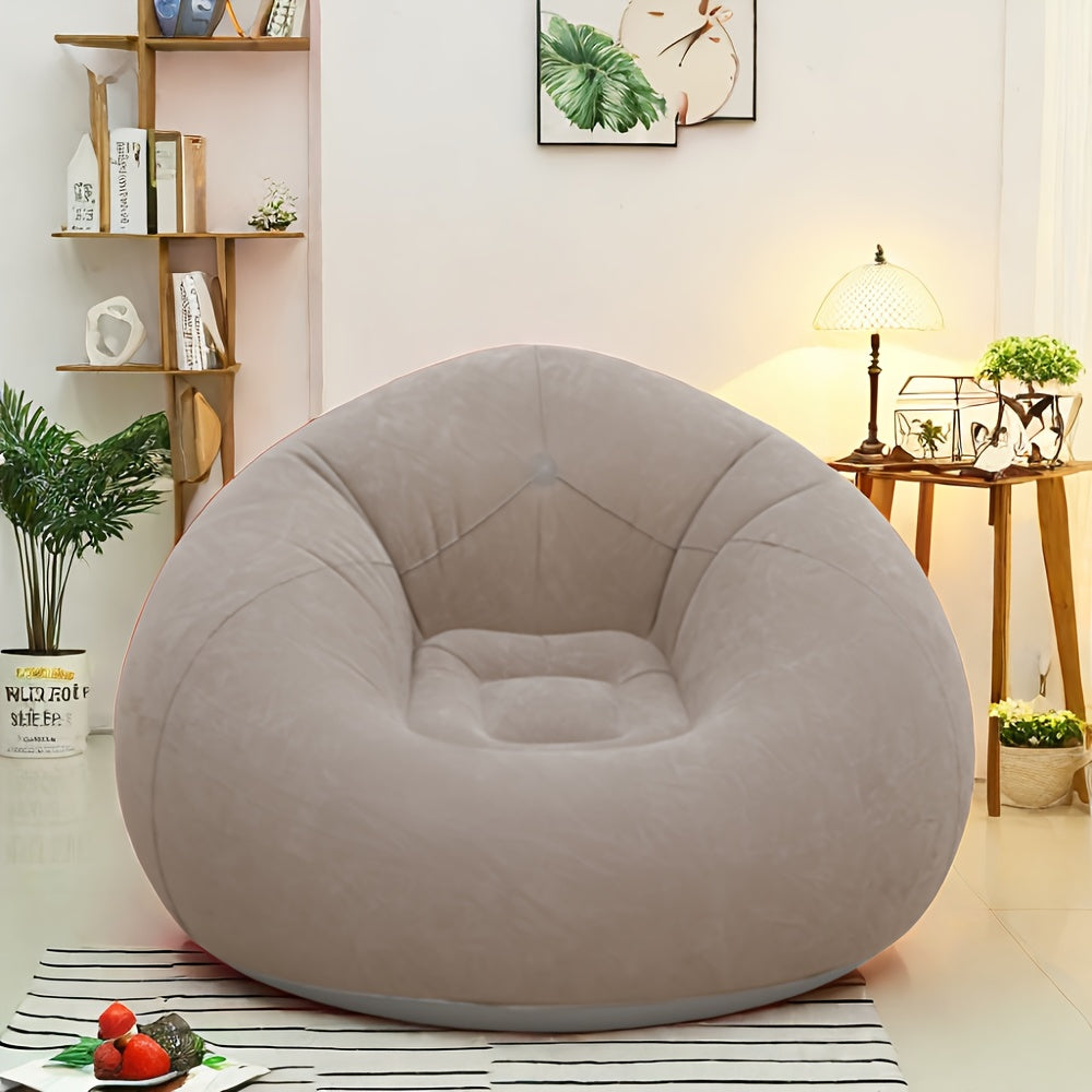 Zachte Opblaasbare Loungestoel – Relaxed en Compact voor Binnen en Buiten