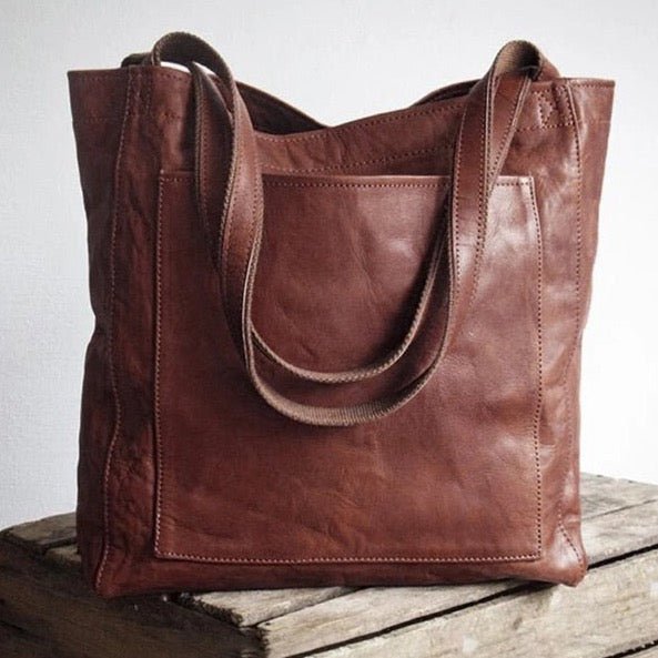 Elegante Leren Tas met Luxe en Vlekbestendige Binnenkant