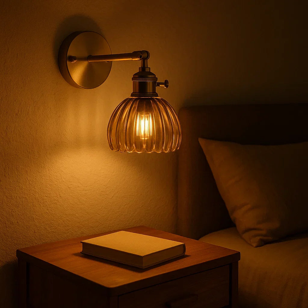Retro Wandlamp | Glazen Tulpenontwerp | Elegante Verlichting
