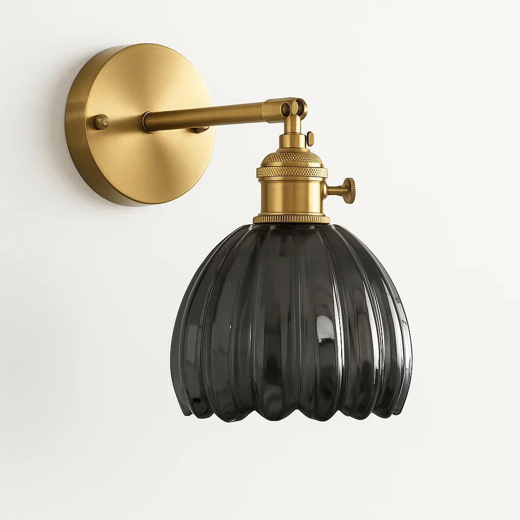Retro Wandlamp | Glazen Tulpenontwerp | Elegante Verlichting