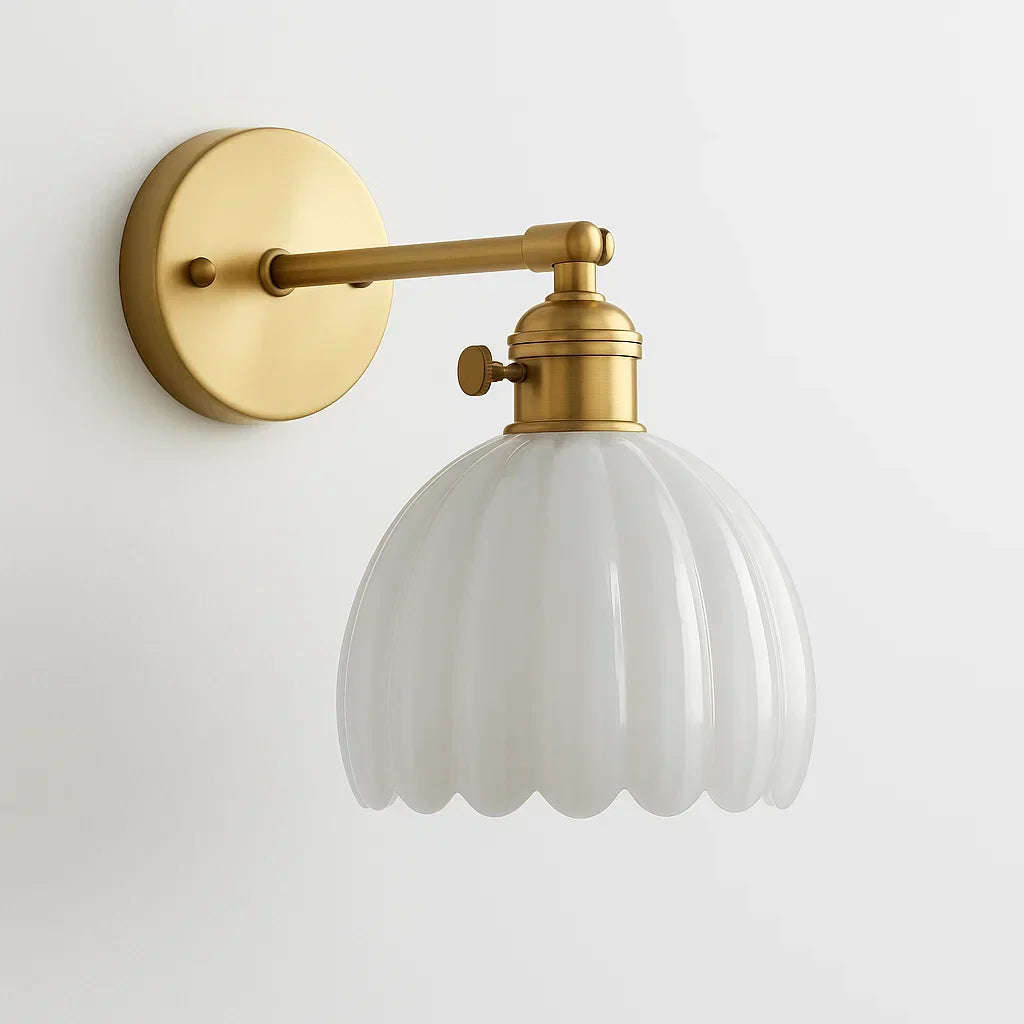 Retro Wandlamp | Glazen Tulpenontwerp | Elegante Verlichting