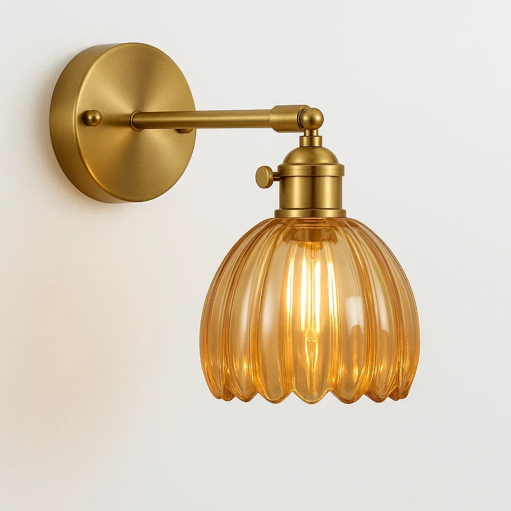 Retro Wandlamp | Glazen Tulpenontwerp | Elegante Verlichting