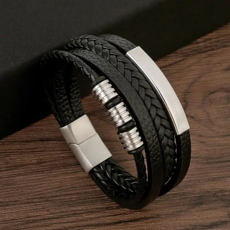 Majestueuze Vintage Armband - Luxe Lederen Stijl
