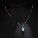 Minimalistische Druppel-Opal-Hanger-Halsketting – Selina