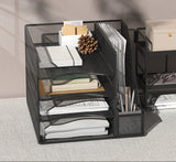 IJzeren papierorganizer en boekensteun | Bureau organizer | Documenthouder voor kantoor of thuis