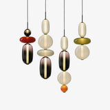 Moderne Hanglamp met Gekleurd Glas