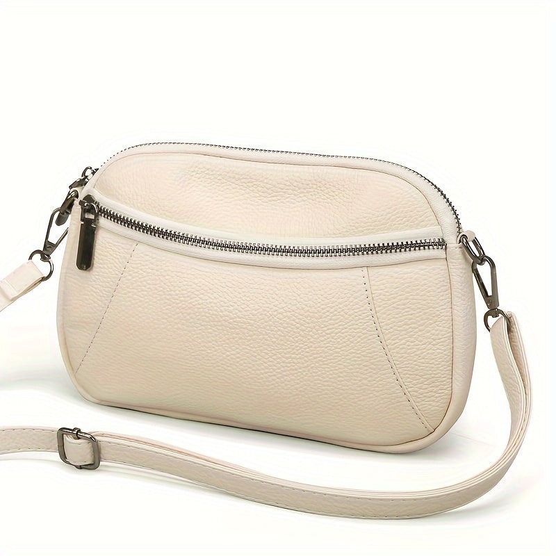 Classic Chic Leren Crossbody – Tijdloos en Functioneel
