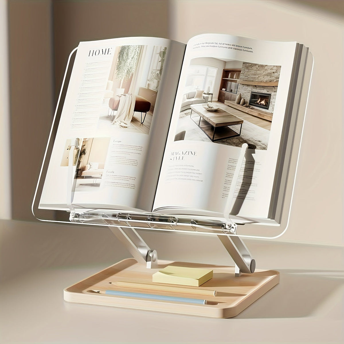 Ergonomische Acryl Leesstandaard – Verstelbaar en Stijlvol