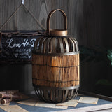 Rustieke Houten Windlantaarn – Authentieke Sfeermaker voor Tuin, Terras of Interieur