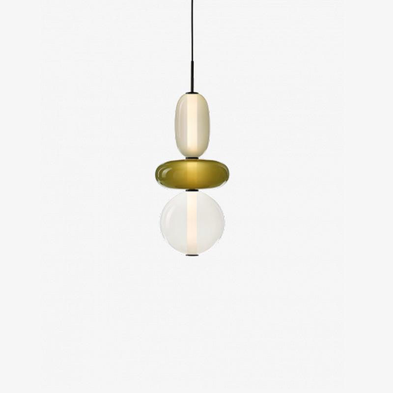 Moderne Hanglamp met Gekleurd Glas