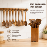 8-Delige Acaciahouten Keukenset – Stijlvol en Praktisch