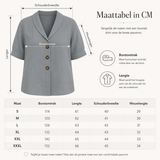 Celyra | Trendy Katoen en Linnen T-shirt voor Vrouwen | Comfortabel Vrouwen T-shirt Korte Lange Mouw | Envelophals Knoopdetails | Ademend en Stijlvol Katoen-Linnen Mix T-shirt voor Elke Dag