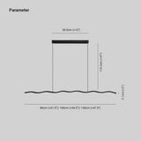 LED-Pendelleuchte met modern golvende lijnontwerp – WaveGlow
