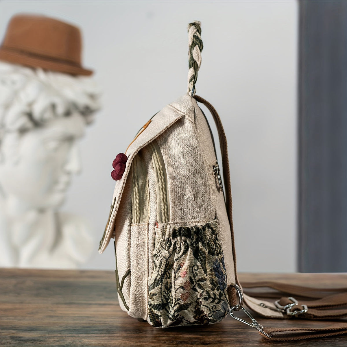 EthnoCharm Borduur Rugzak – Artistiek en Praktisch
