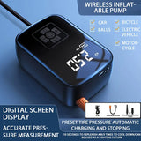 SmartPump Draagbare Luchtcompressor met LED Display - USB Opladen, Voor Banden, Fiets, Motor en Meer