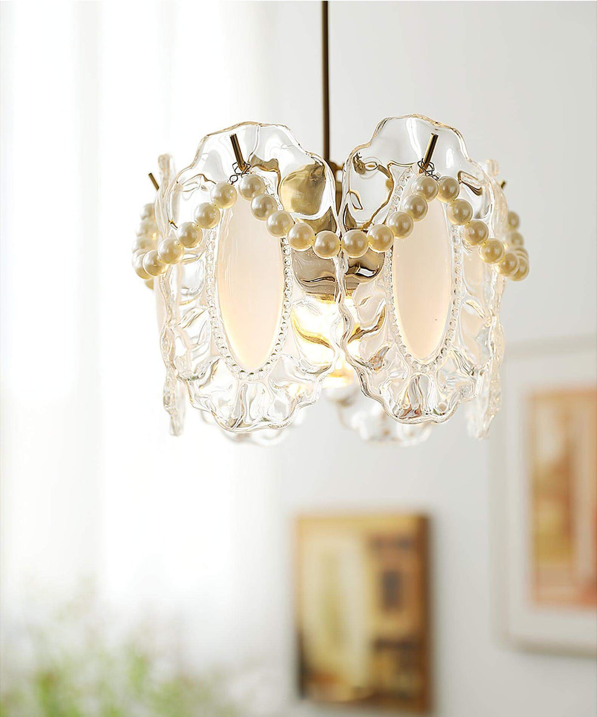 Bloemen Glas Hanglamp - Elegant Design