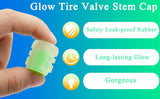 Set van 4 verlichte ventieldoppen met logo – LuxaGlow
