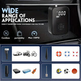 SmartPump Draagbare Luchtcompressor met LED Display - USB Opladen, Voor Banden, Fiets, Motor en Meer