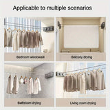 FlexiLine dubbele intrekbare waslijn voor zwaar gebruik – Ruimtebesparend compact ontwerp