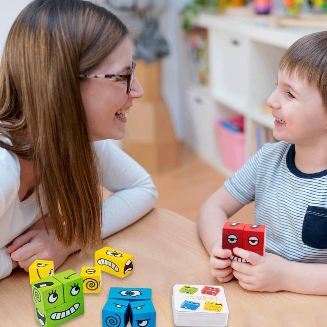 Interactief expressie-blokspel voor kinderen – MimikMatch