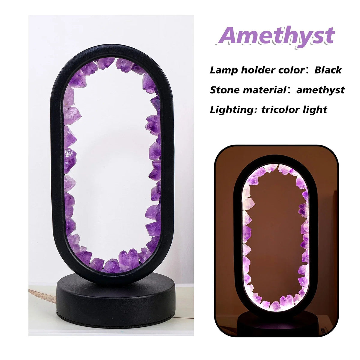 Handgemaakte Amethistlamp - Serenith
