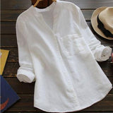Dames Linnen Shirt met Lange Mouwen – Isla