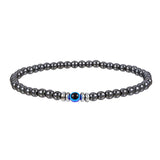 Herenarmband van 4 mm natuursteen met Boze-Ogen-kraal – Thor
