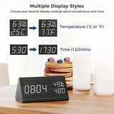 TriWood LED Wekker – Functioneel en Minimalistisch Design