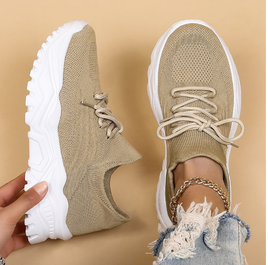 Femke | Trendy Orthopedische Sneaker | Comfortabele Dames Sneakers Geheugenschuim Zool | Voetboogondersteuning & Schokabsorptie | Ideaal voor Wandelen & Dagelijks Gebruik | Superieure Grip | Maten 36-42 | Wit Zwart Beige Roze