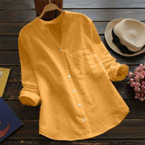 Dames Linnen Shirt met Lange Mouwen – Isla