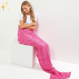 Warme Gebreide Zeemeermin Deken – MermaidDreams