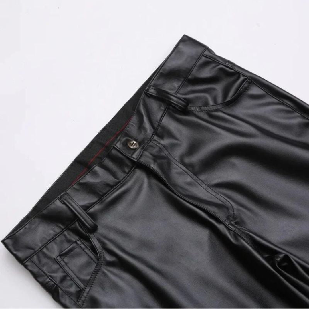 Premium Stretch leren broek voor heren met veelzijdig comfort en tijdloos ontwerp | Hidde