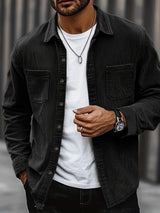 Heren Corduroy Overhemd Jas | Casual & Trendy | Knoopsluiting & Borstzakken