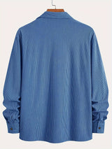 Heren Corduroy Overhemd Jas | Casual & Trendy | Knoopsluiting & Borstzakken