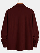 Heren Corduroy Overhemd Jas | Casual & Trendy | Knoopsluiting & Borstzakken
