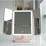 Beauty Mirror | Trifold Make-up Spiegel met driekleurige LED verlichting