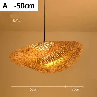 Handgemaakte Rieten Hanglamp - RayaLicht