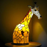 Artistieke plafondlamp met dierenmotief van glas