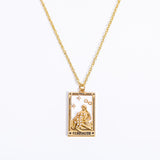 Zirkonia Verguld Tarot-Druppel-Hanger-Halsketting – Amara