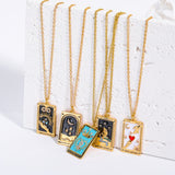 Zirkonia Verguld Tarot-Druppel-Hanger-Halsketting – Amara