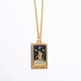 Zirkonia Verguld Tarot-Druppel-Hanger-Halsketting – Amara