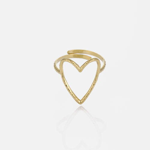 Grote Hart-Uitsnede Ring