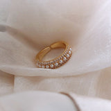Luxueuze Gouden Ring met Parel – Martina