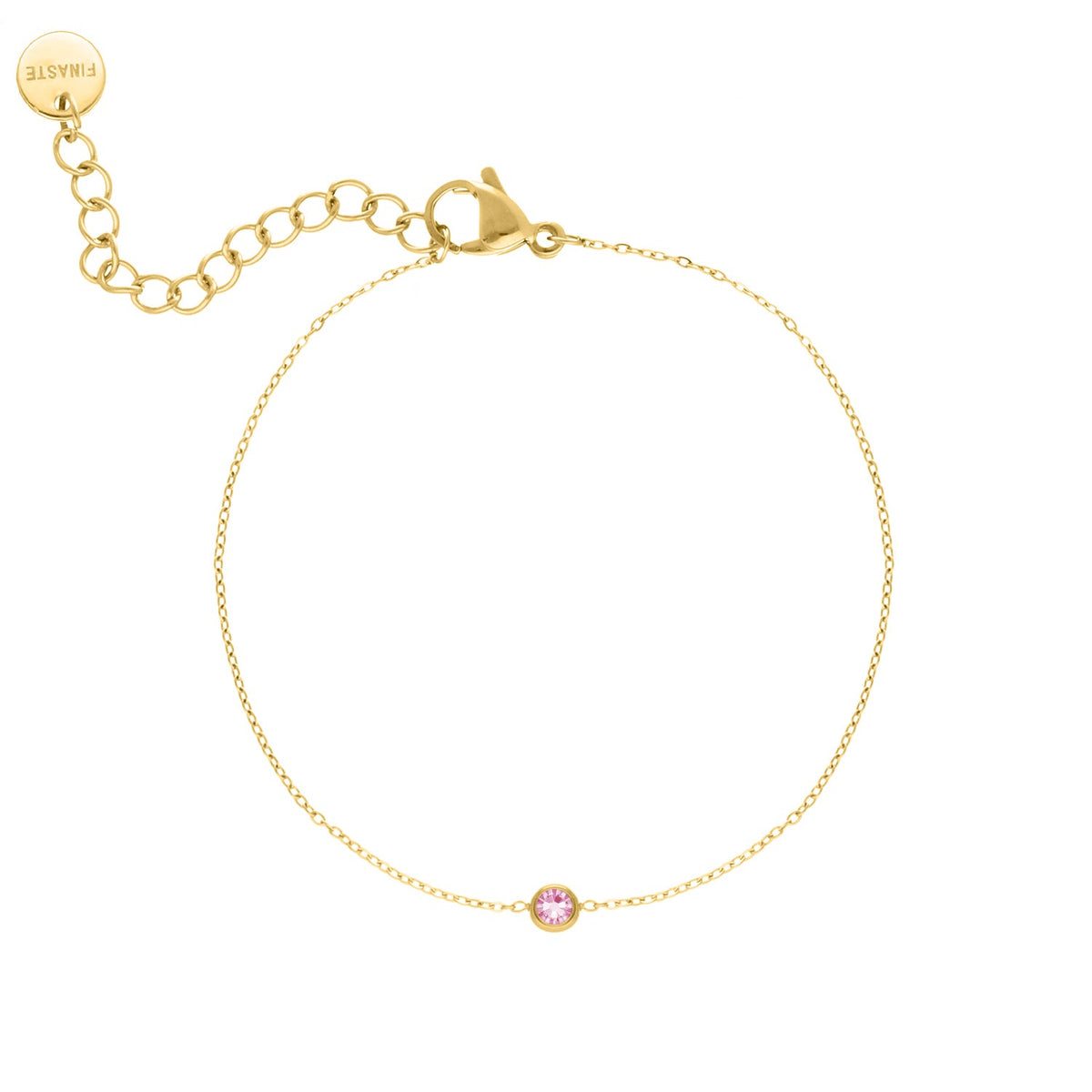 Ronde Edelsteen-Geboortesteen-Armband