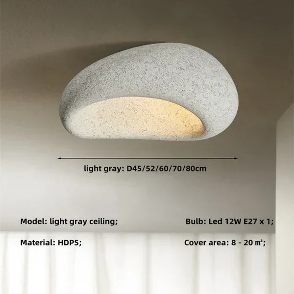 Natuurlijke Wabi-Sabi Plafondlamp - SereneAura