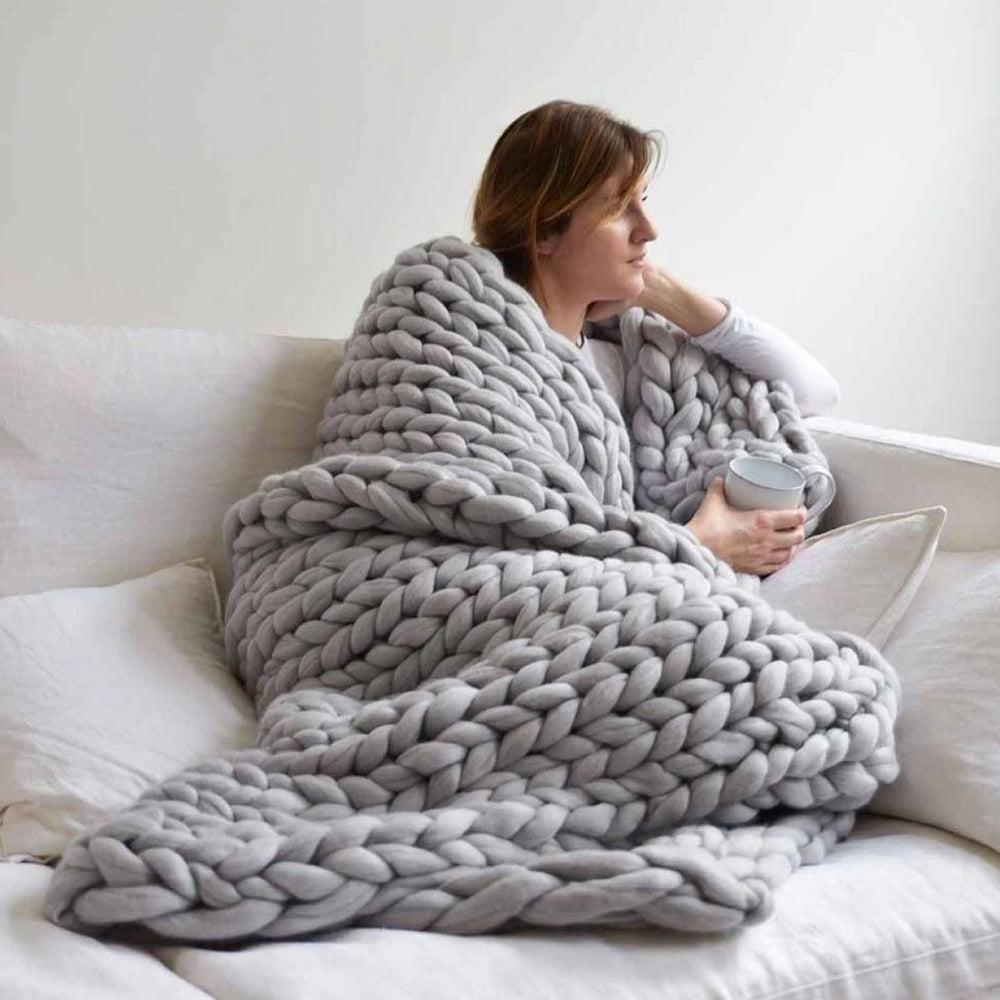 DIY Chunky XL 1000 Gramm Wolgaren voor het Breien van een Heerlijk Zachte Deken