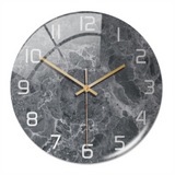 Stijlvolle Wandklok met Marmerstructuur – MarbleTime