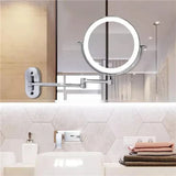 Wandspiegel met LED-verlichting en vergroting