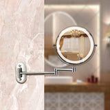 Wandspiegel met LED-verlichting en vergroting