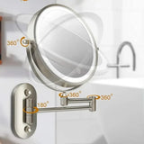 Wandspiegel met LED-verlichting en vergroting